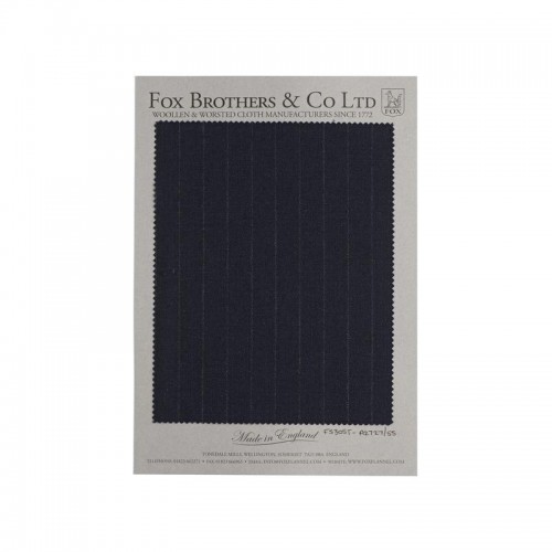 PLAIN WEAVE NAVY PINSTRIPE